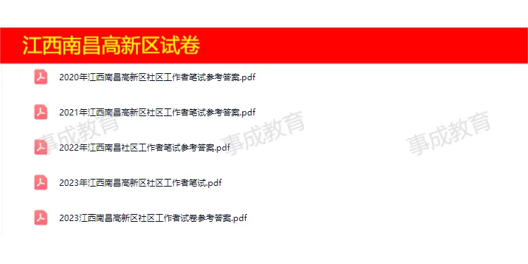 2025南昌高新区社区工作者笔试资料