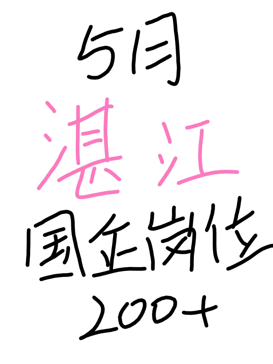 湛江国企新发布的岗位信息