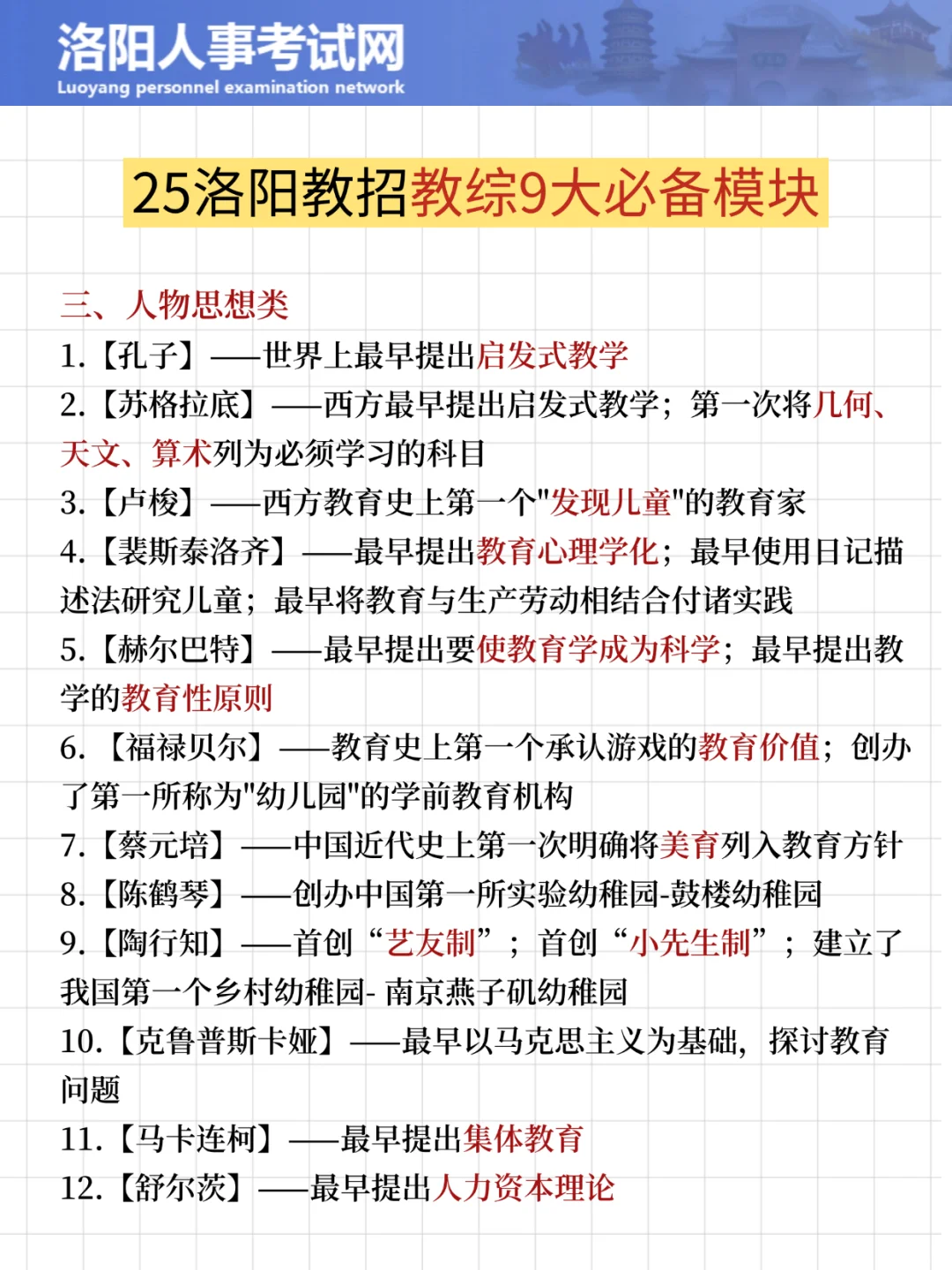 河南洛阳教师招聘，15天可以背完，熬夜背！