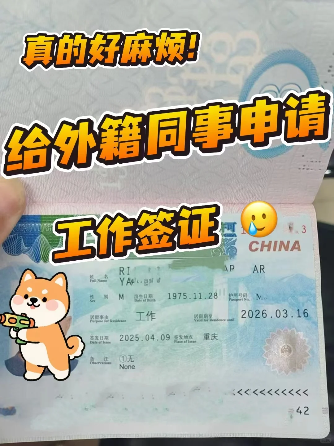 一开始也没说，中国工作签证这么难啊?