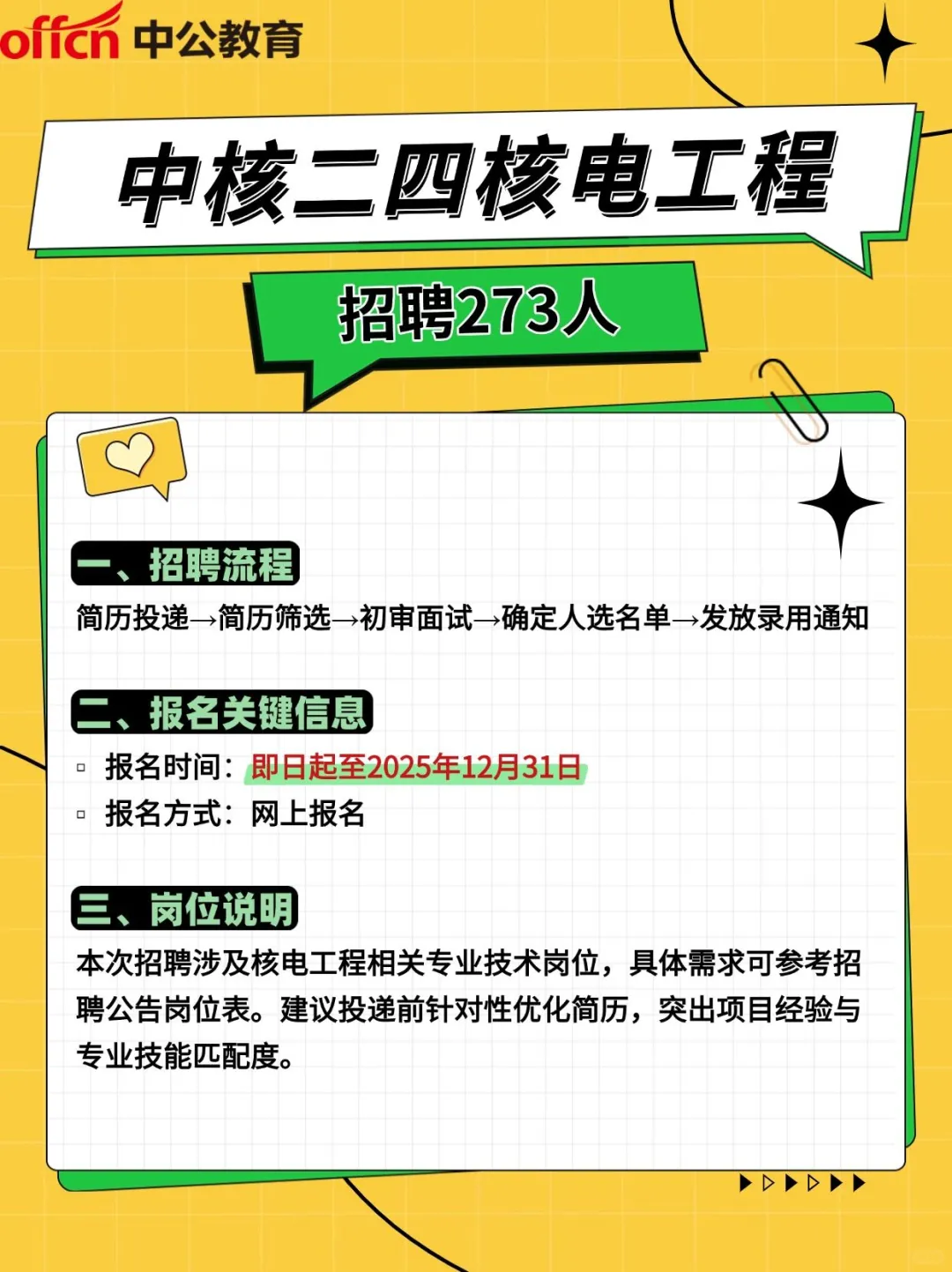 ?中核二四核电工程中心招聘273人！速投