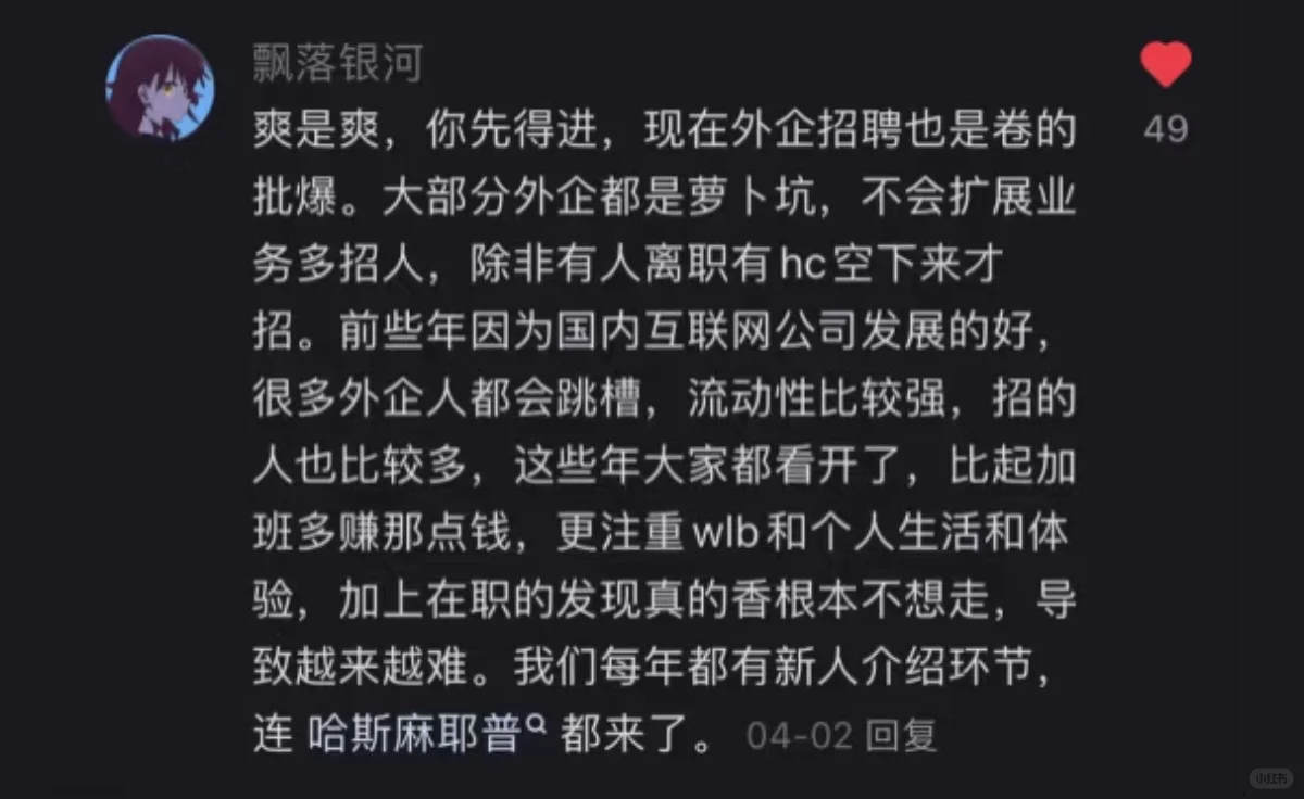 草包留子回国进外企一年，分享点搜不到的