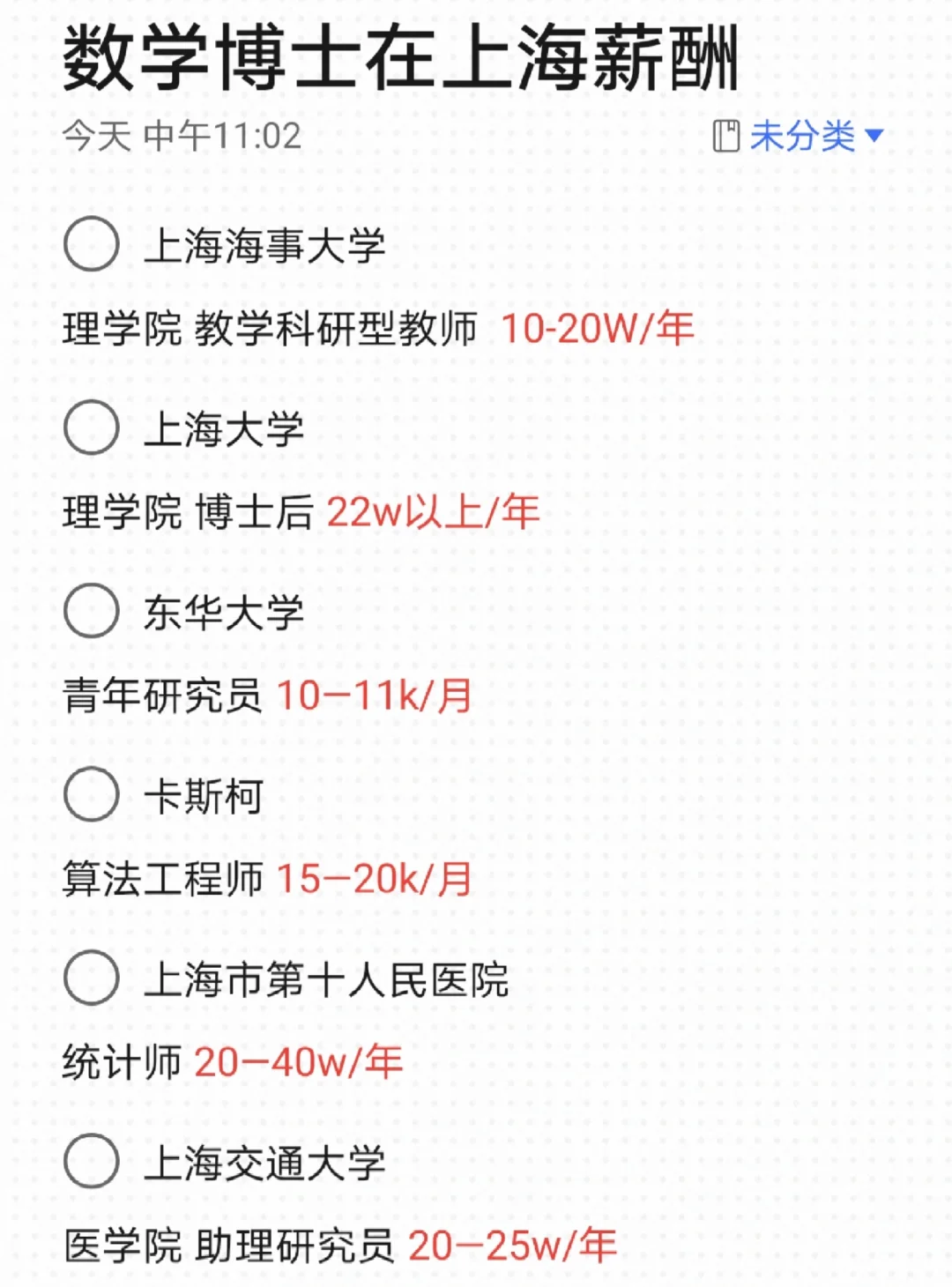 数学博士在上海的薪酬待遇