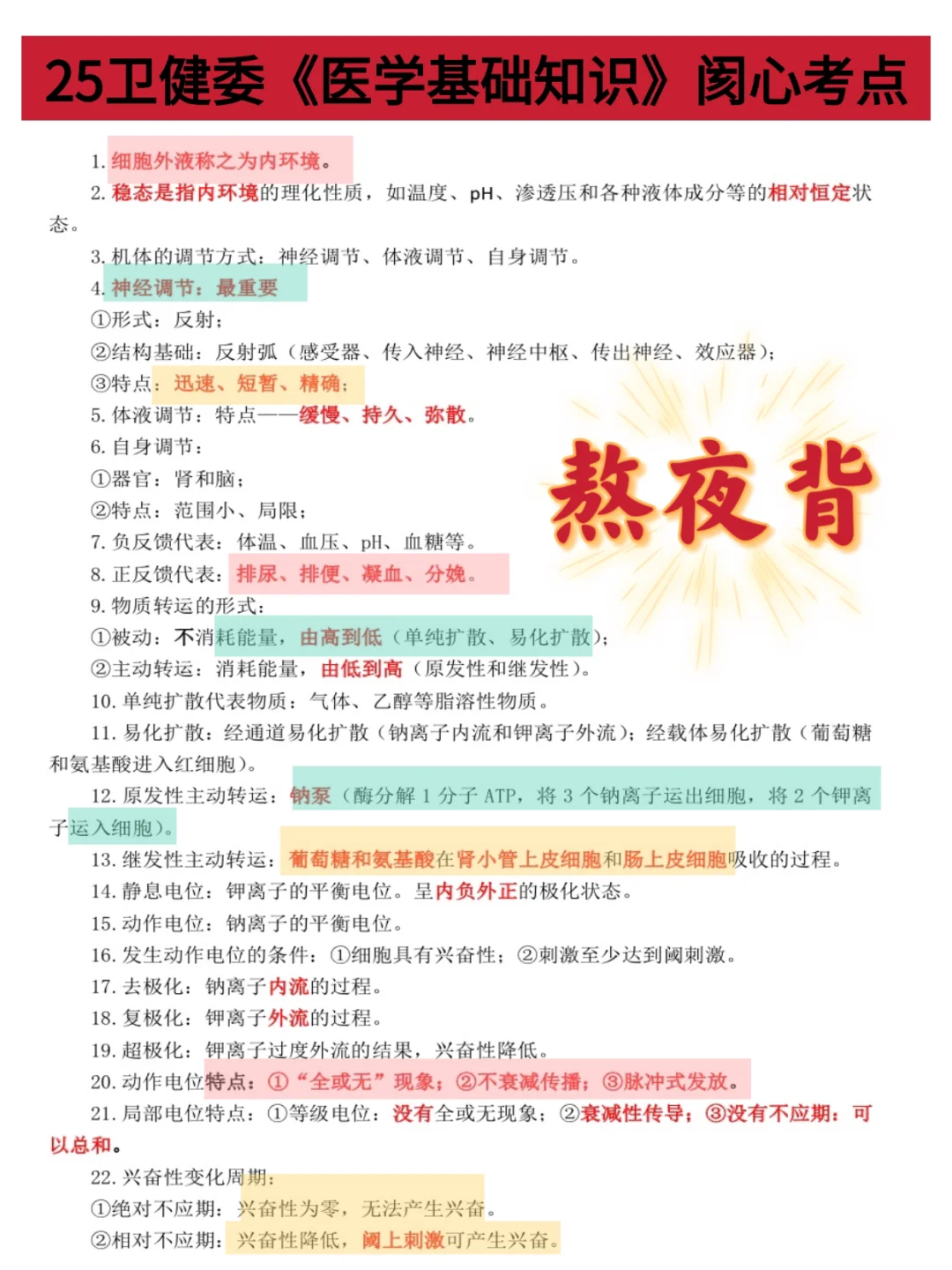 衡阳市卫健委 就这20页纸 熬夜也要背完