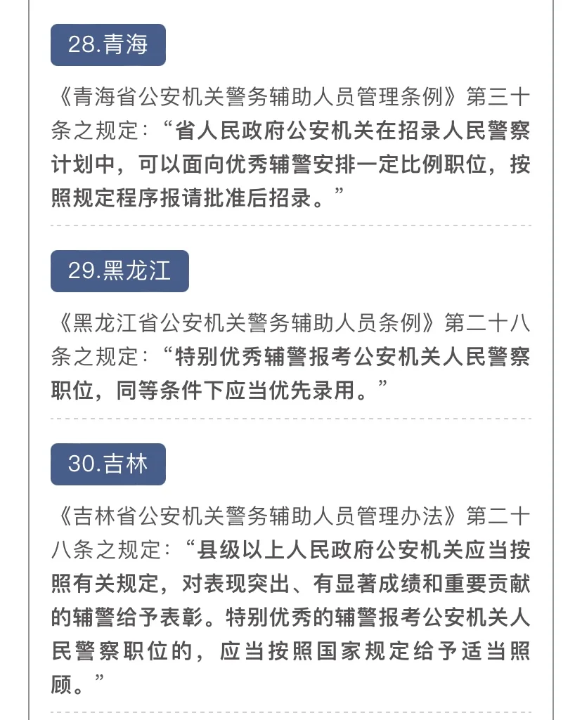 31省份辅警转警察政策来喽