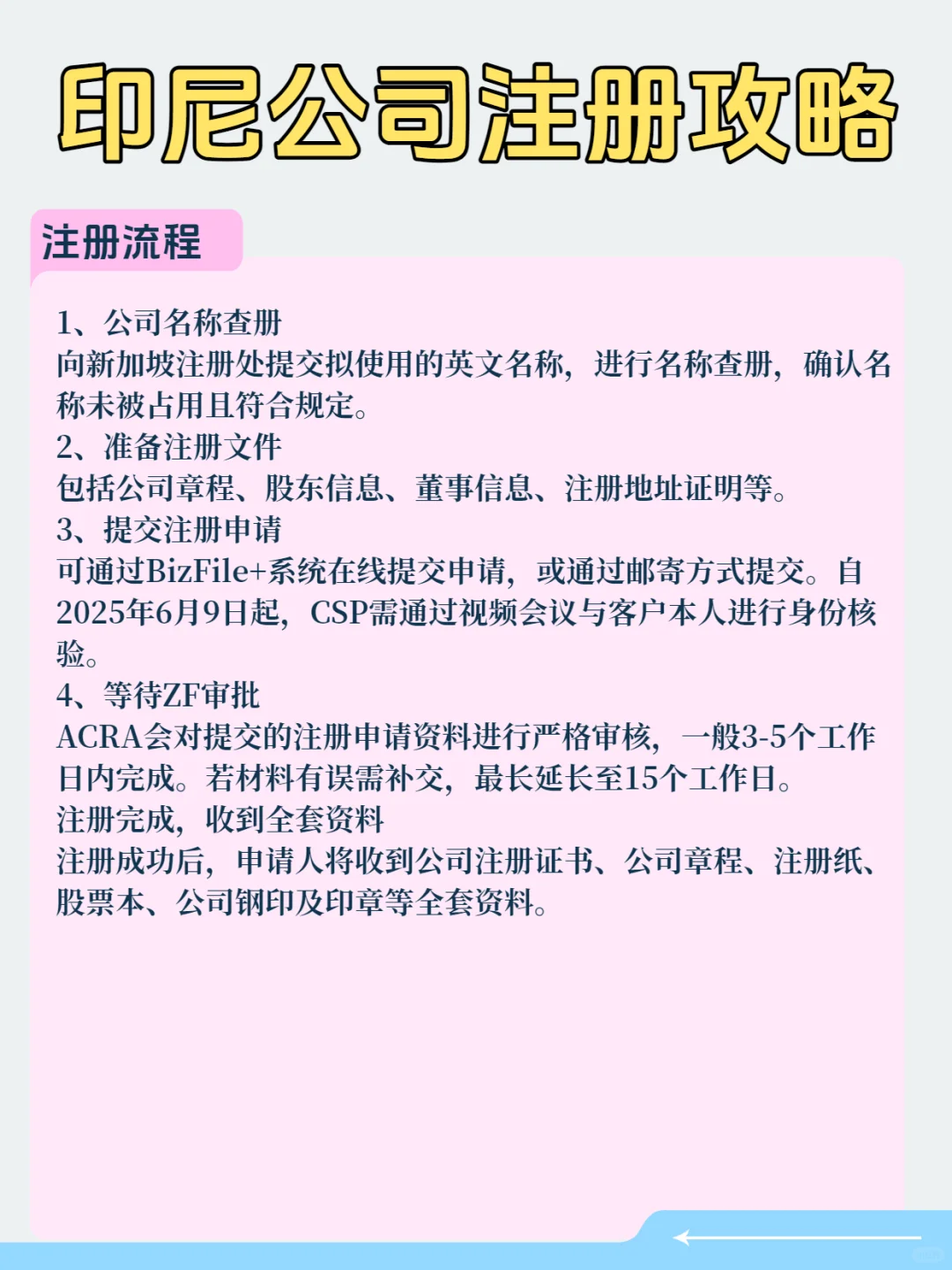 新加坡公司注册攻略