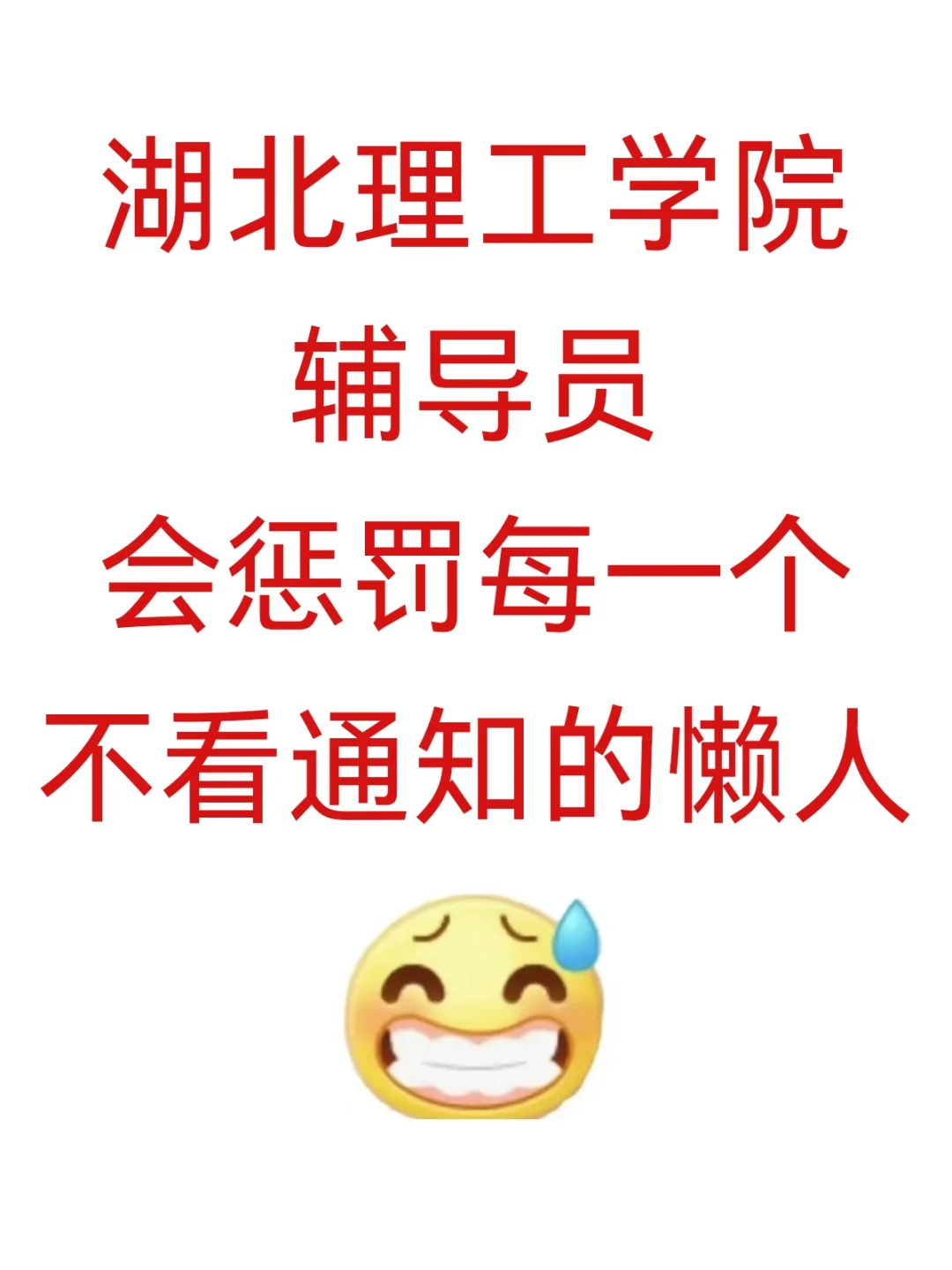 高校辅导员,会惩罚每一个不看通知的懒人