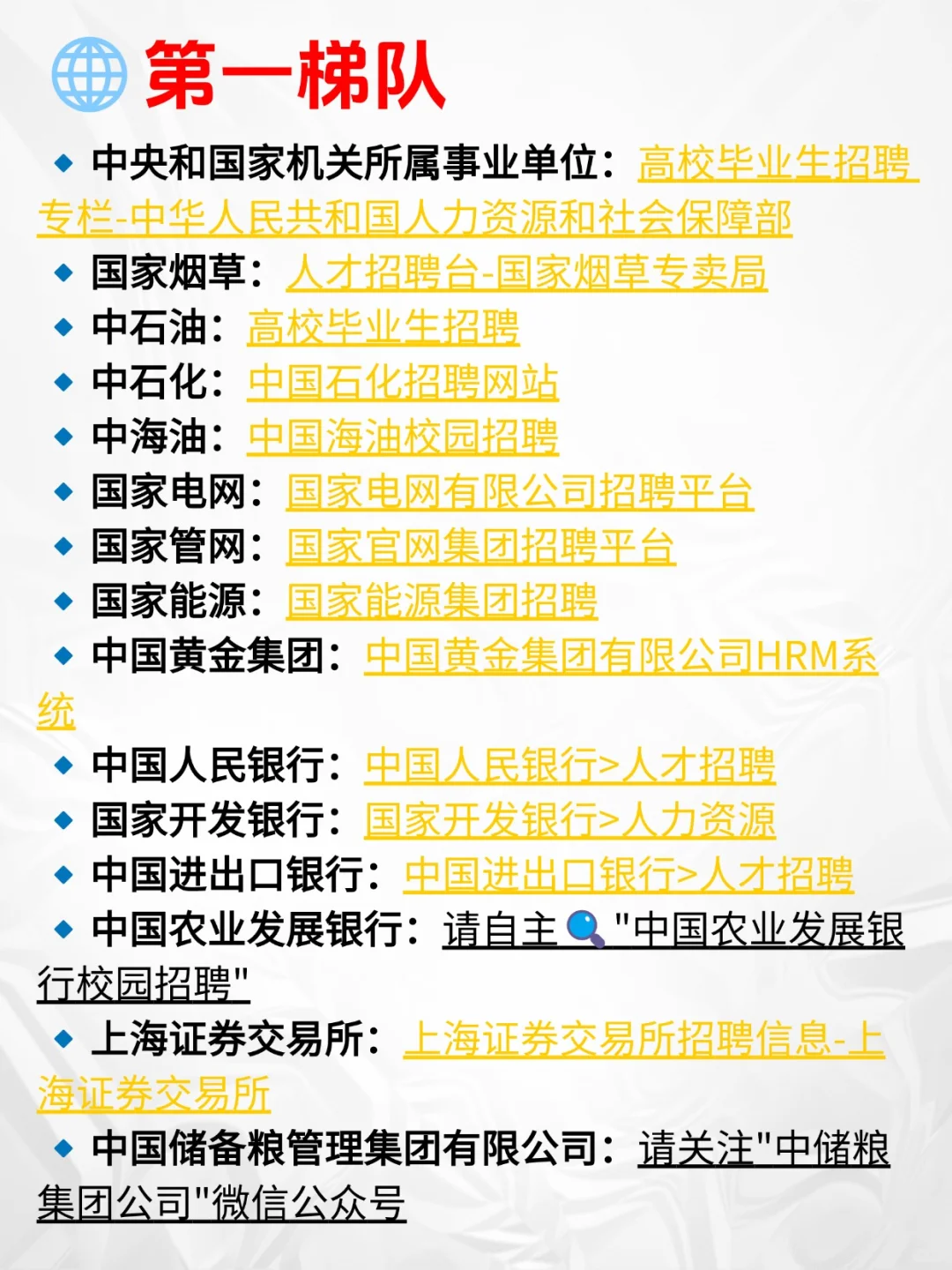 80个秋招可直接投递的央国企链接汇总?