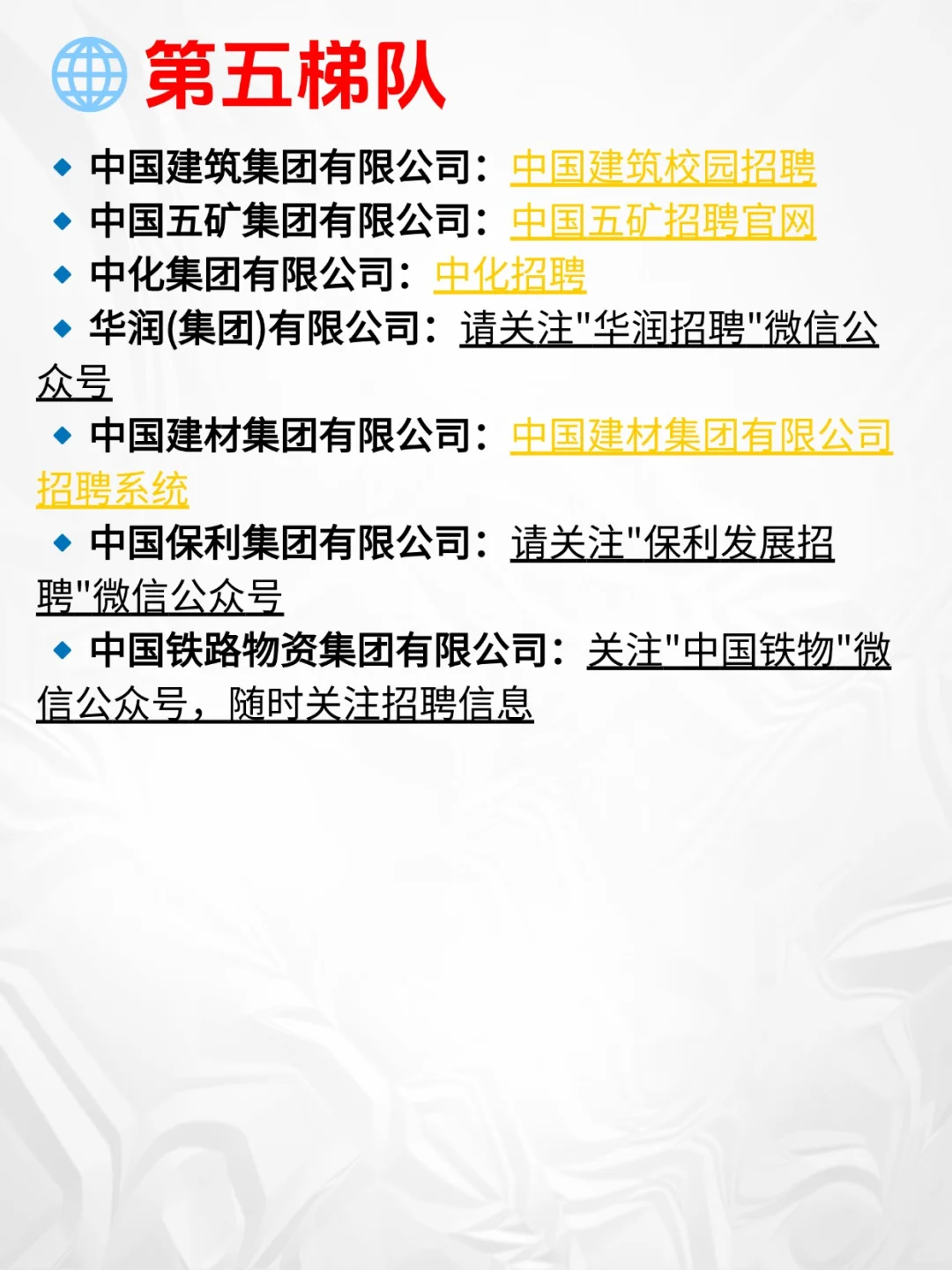 80个秋招可直接投递的央国企链接汇总?
