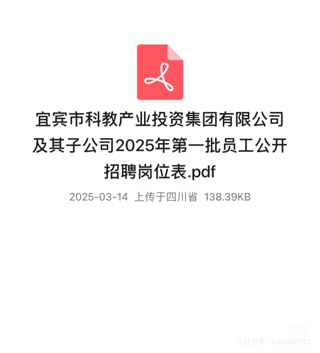 宜宾科教集团/国企/人才招聘