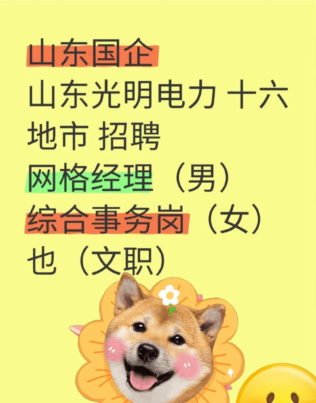 山东国企招聘 文职 行政岗 光明电力山东国