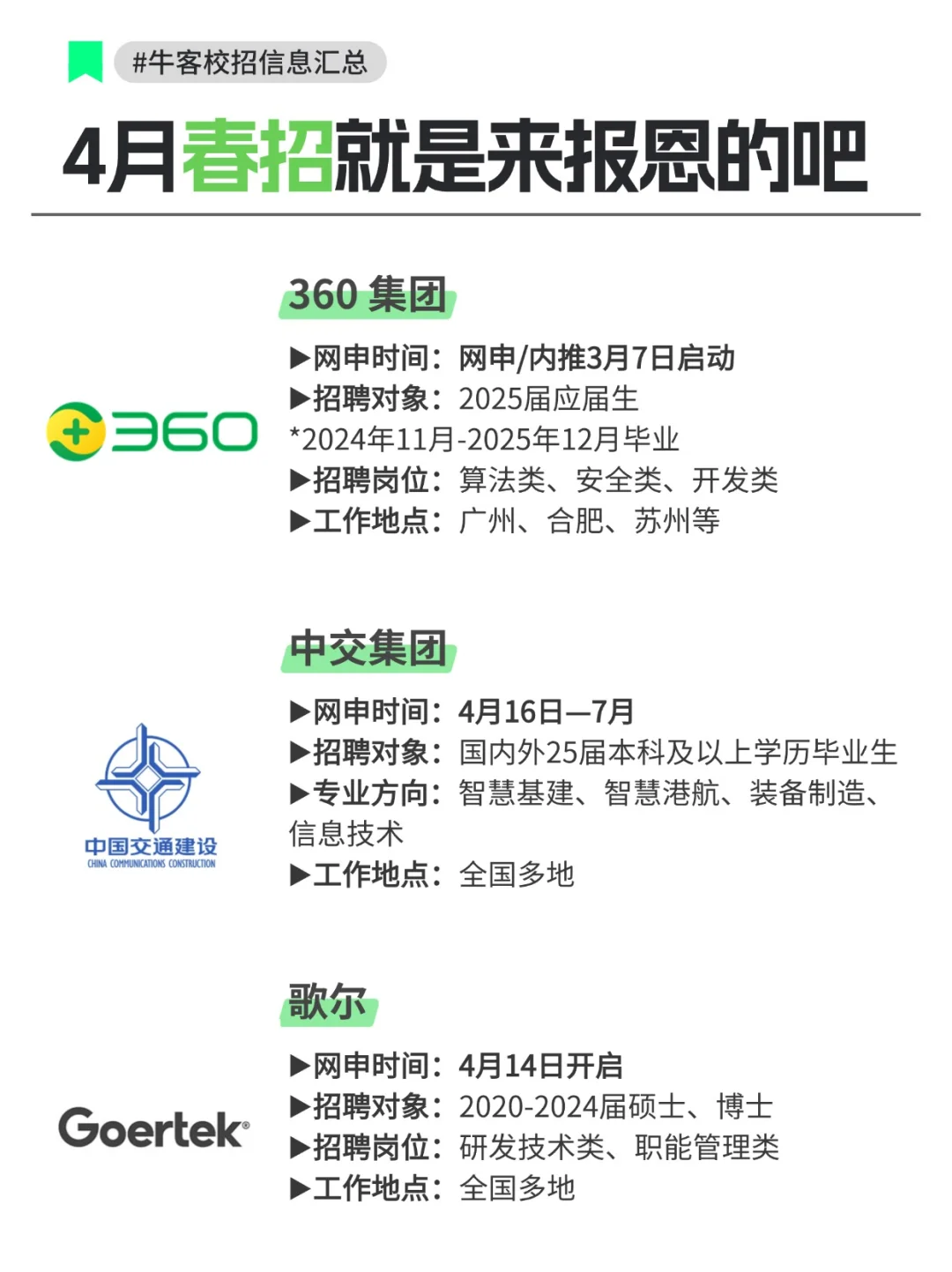 4月的春招就是来报恩的吧!