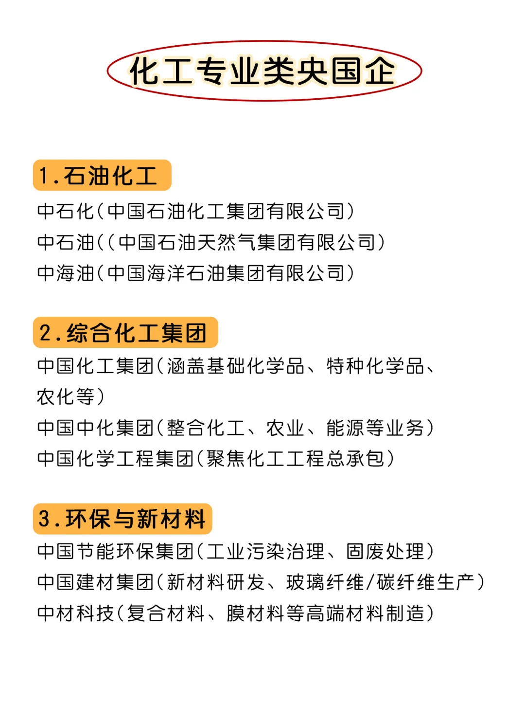 化工类专业闭眼冲这几家央国企!不踩雷