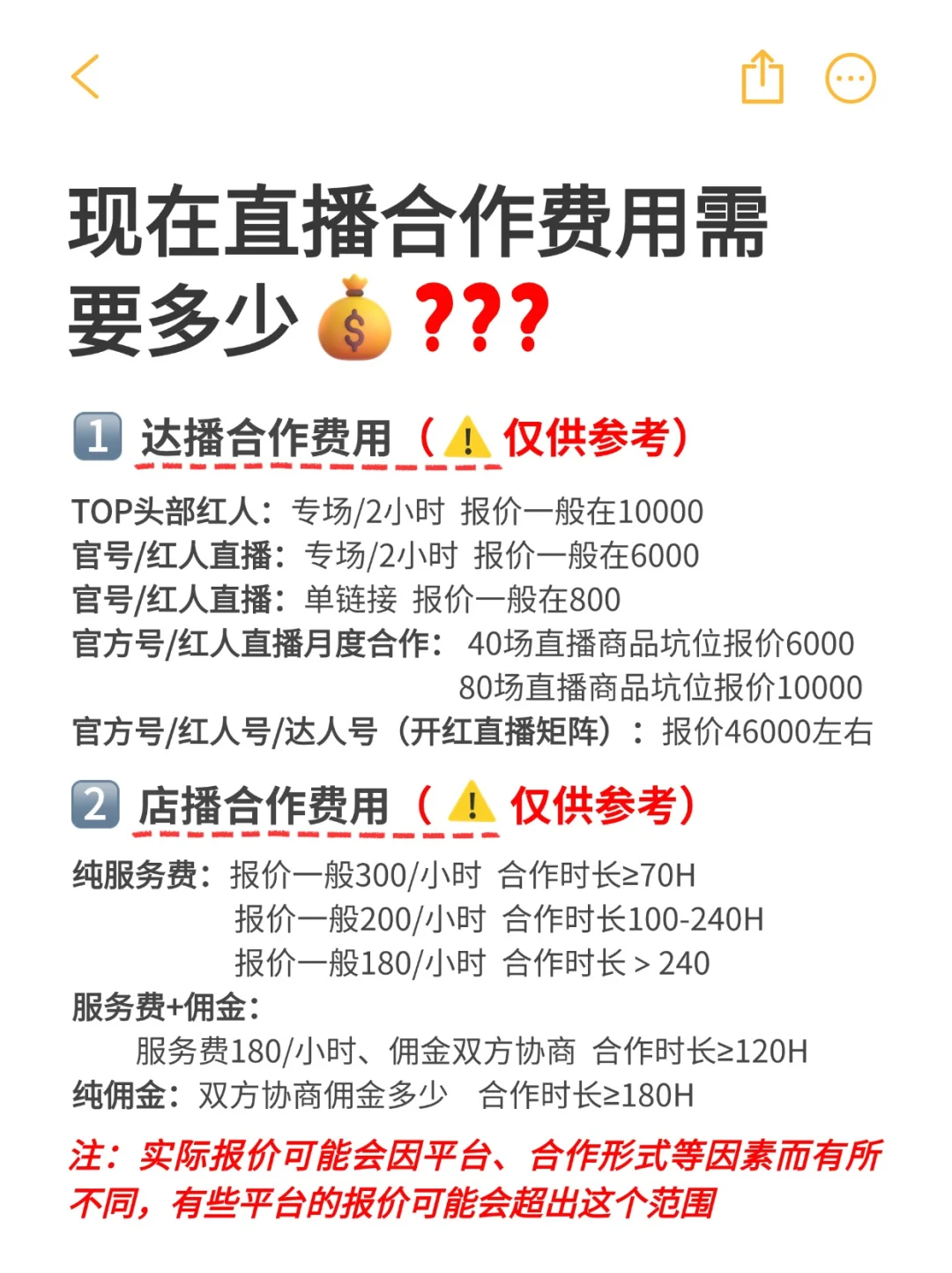 2025品牌直播合作费用需要多少钱?⁉️