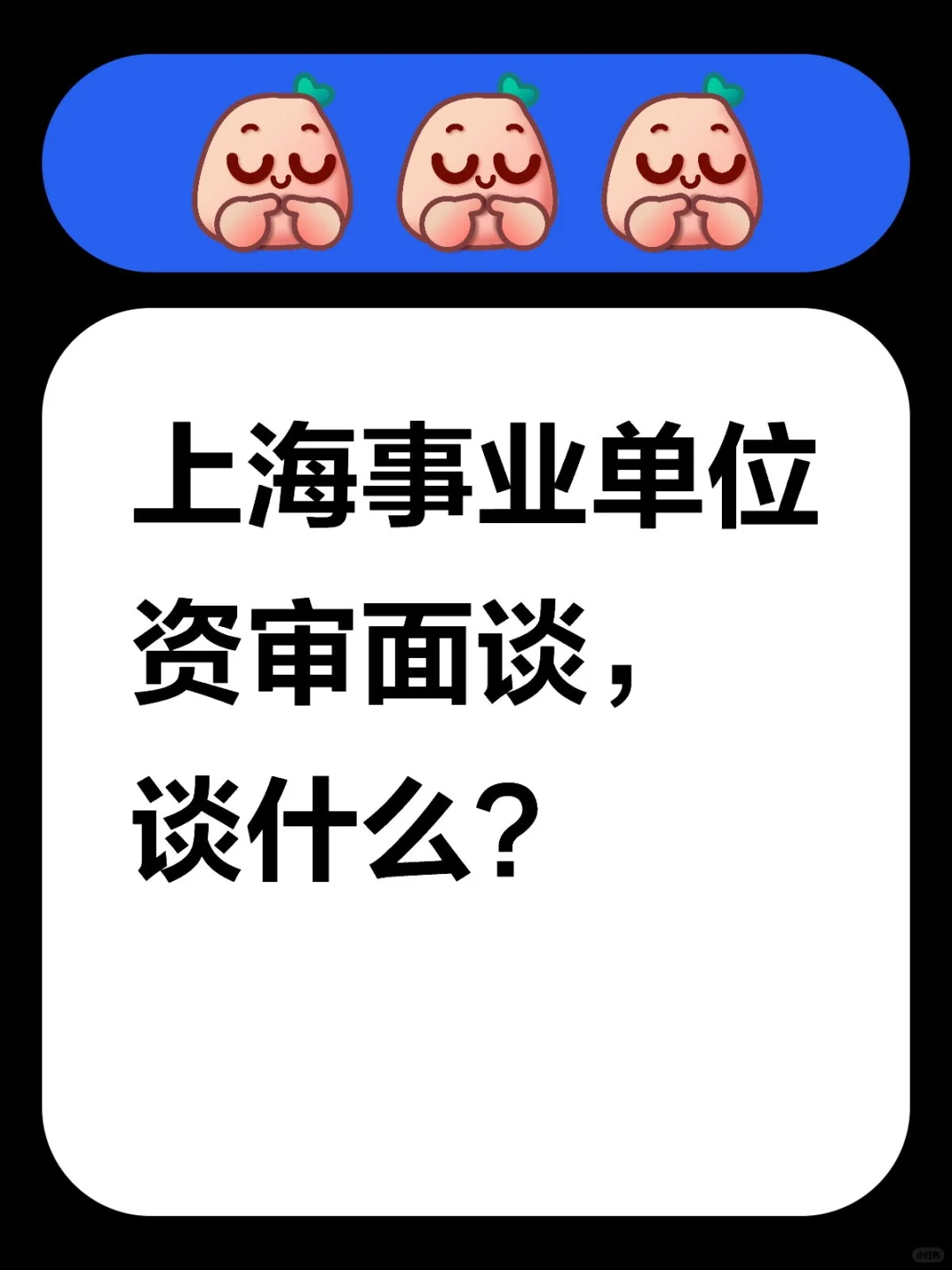 上海事业单位资审面谈,谈什么?