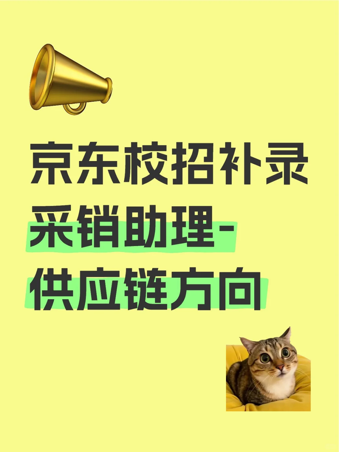 京东校招补录采销助理-供应链方向