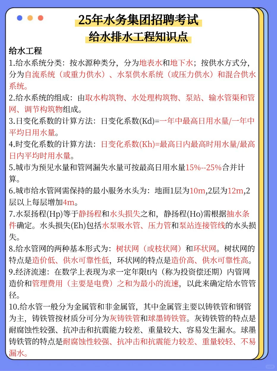 给大家普及一下今年水务招聘考试的难度
