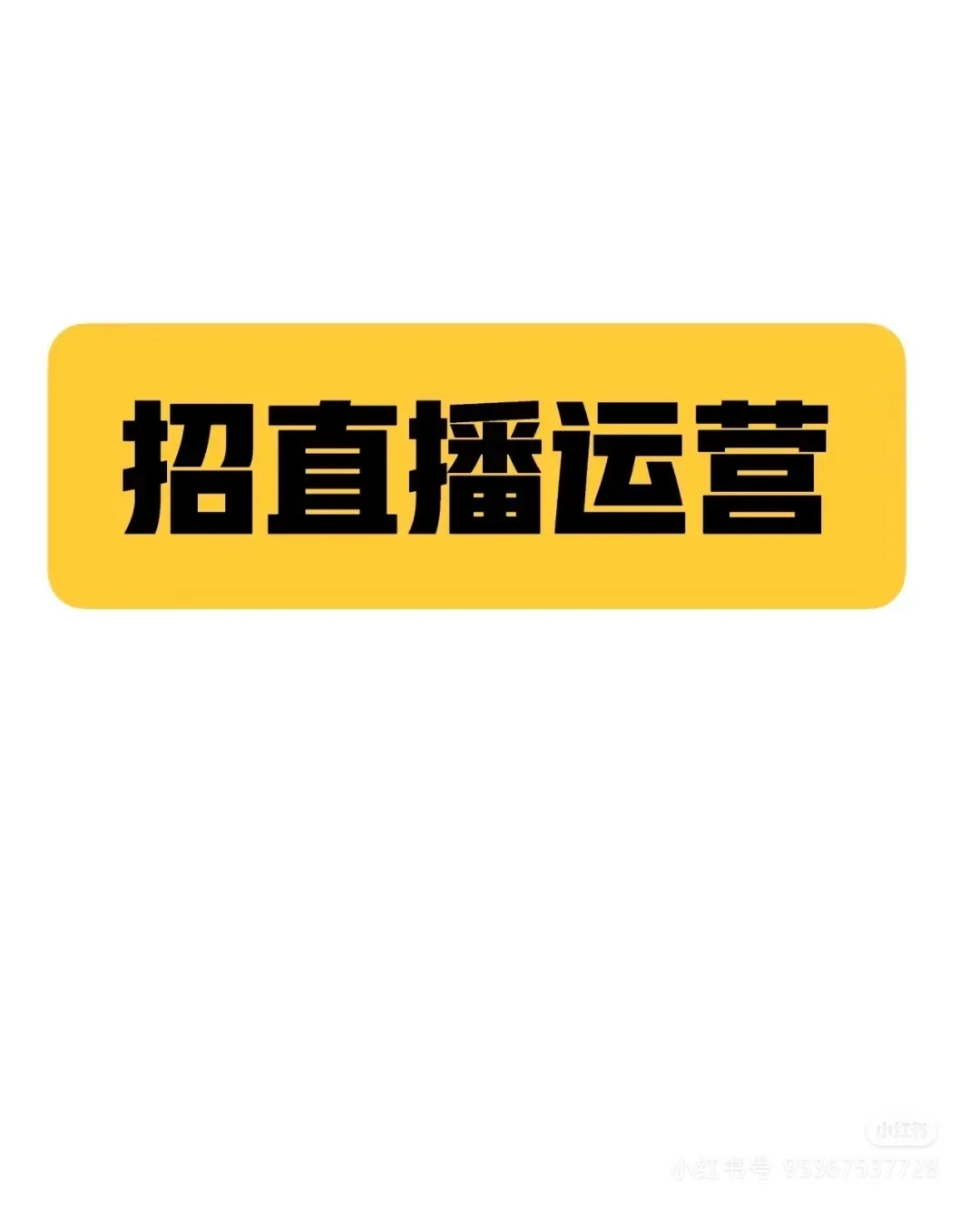 招人啦招人啦~招知识付费直播运营!!!