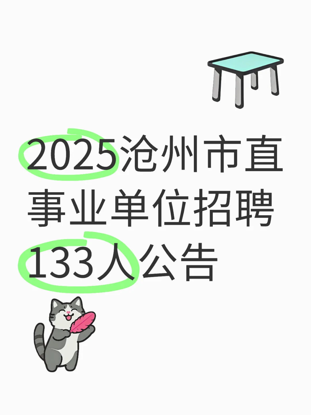 沧州市直事业单位招聘133人公告