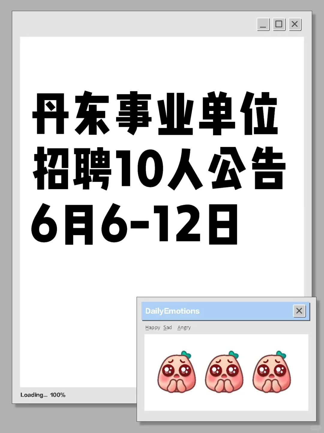 丹东市事业单位招聘公告，今日发布！
