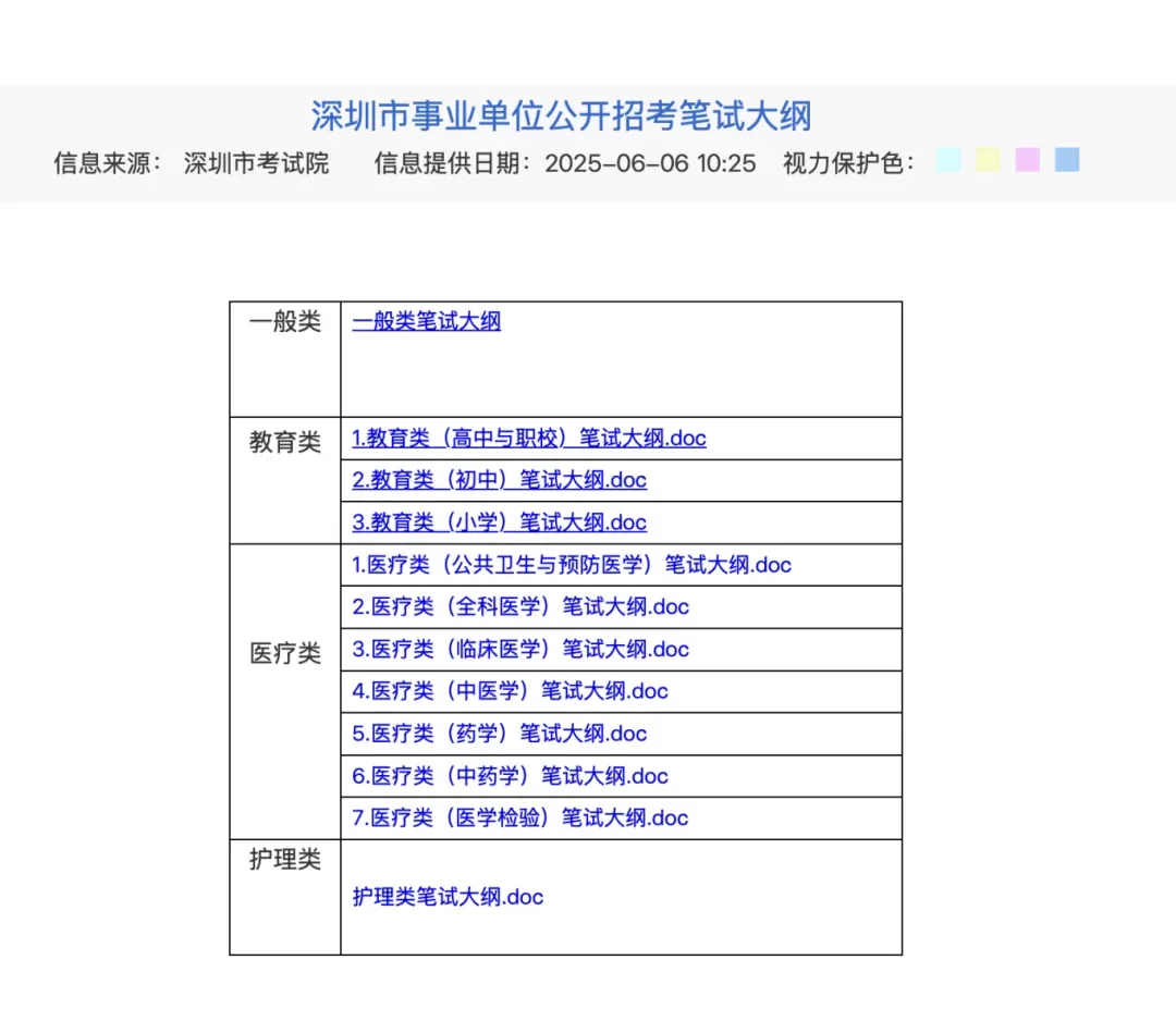 刚刚2025深圳事业单位笔试大纲发布!