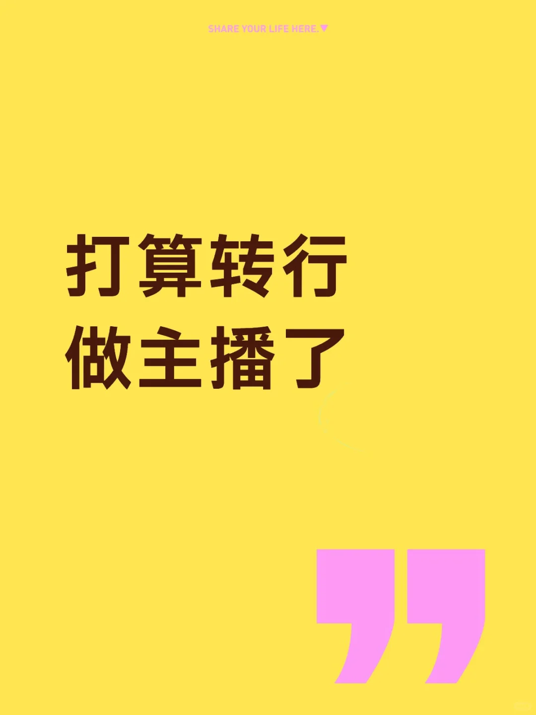 打算转行做主播了