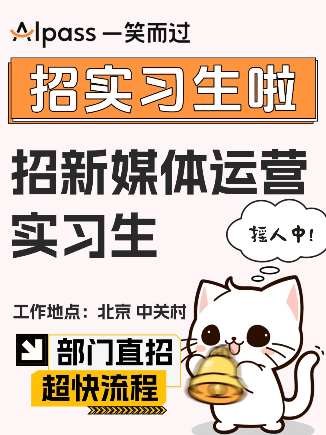 一笑而过招实习生啦~