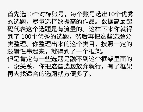 新手主播一定要做好，内容框架和系列性选题