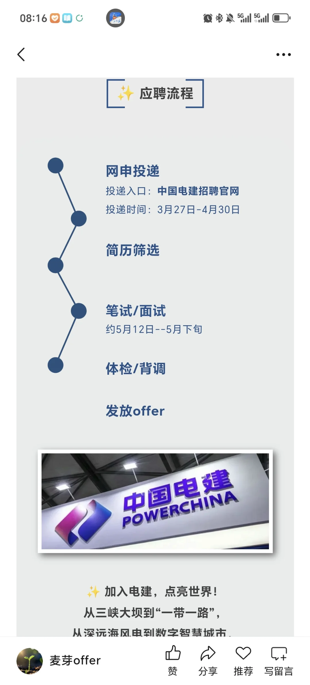中国电建2025春招开启