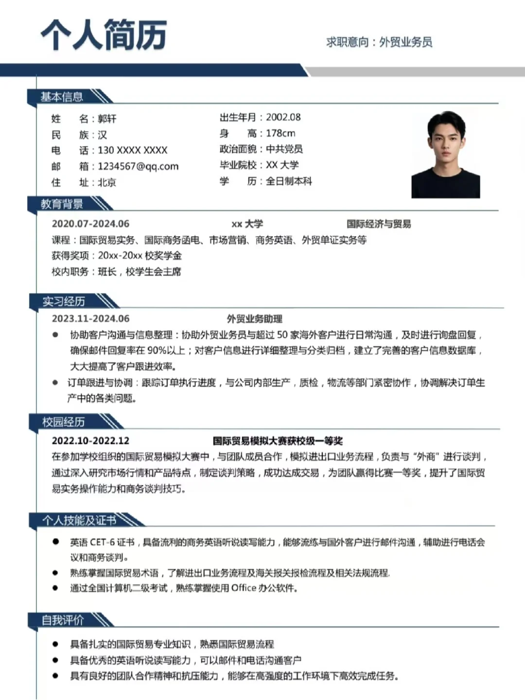 靠这套简历模板，面了五家公司全通过!