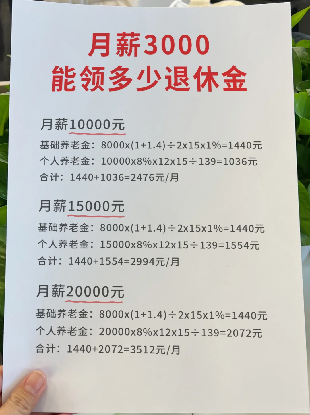 月薪3K的退休金,竟然有這么多?
