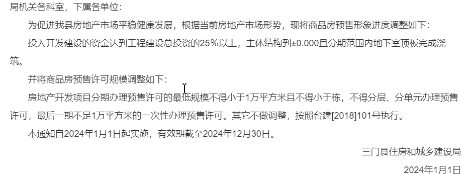 三门房产 两个“消息”!!!