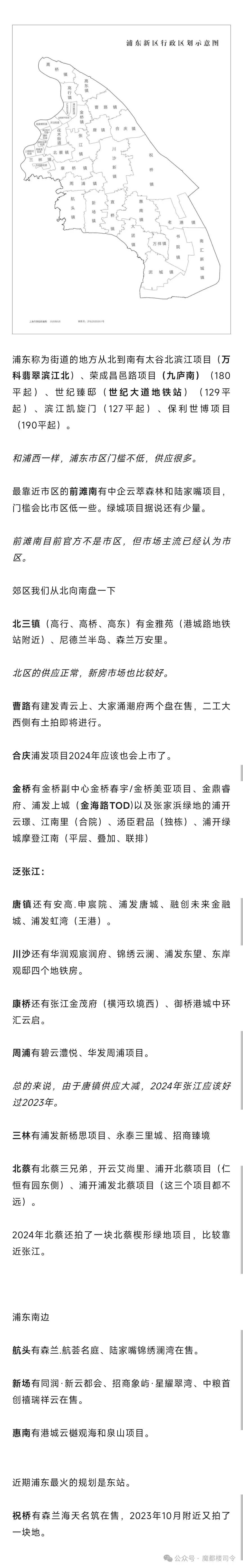 浦东2024年新房市场前瞻