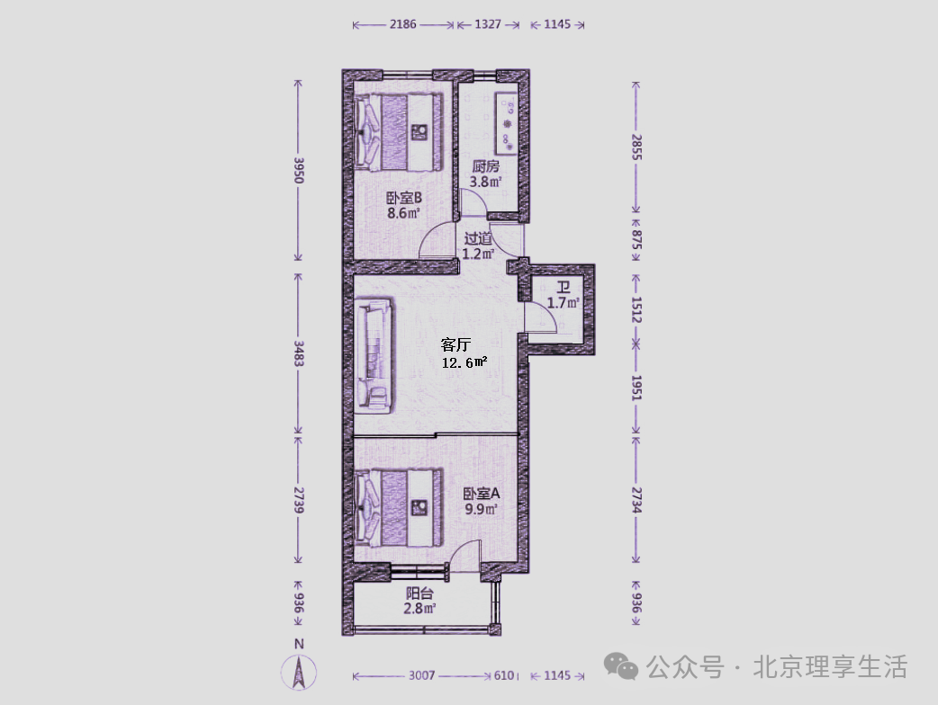 【卖房】朝阳区(安贞)安贞里54.21平米精装修南北通透两居室