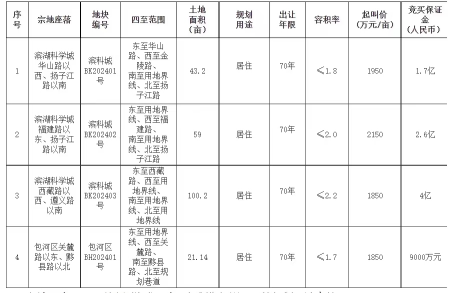 开年王炸!合肥2024首场土拍来了,15家房企抢夺一块地……