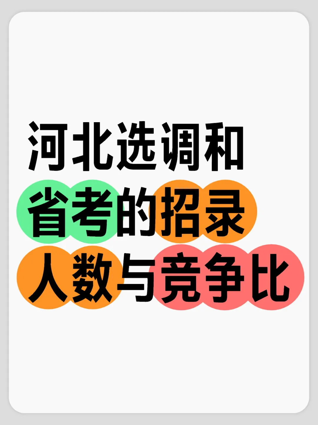 河北选调和省考的招录人数与竞争比