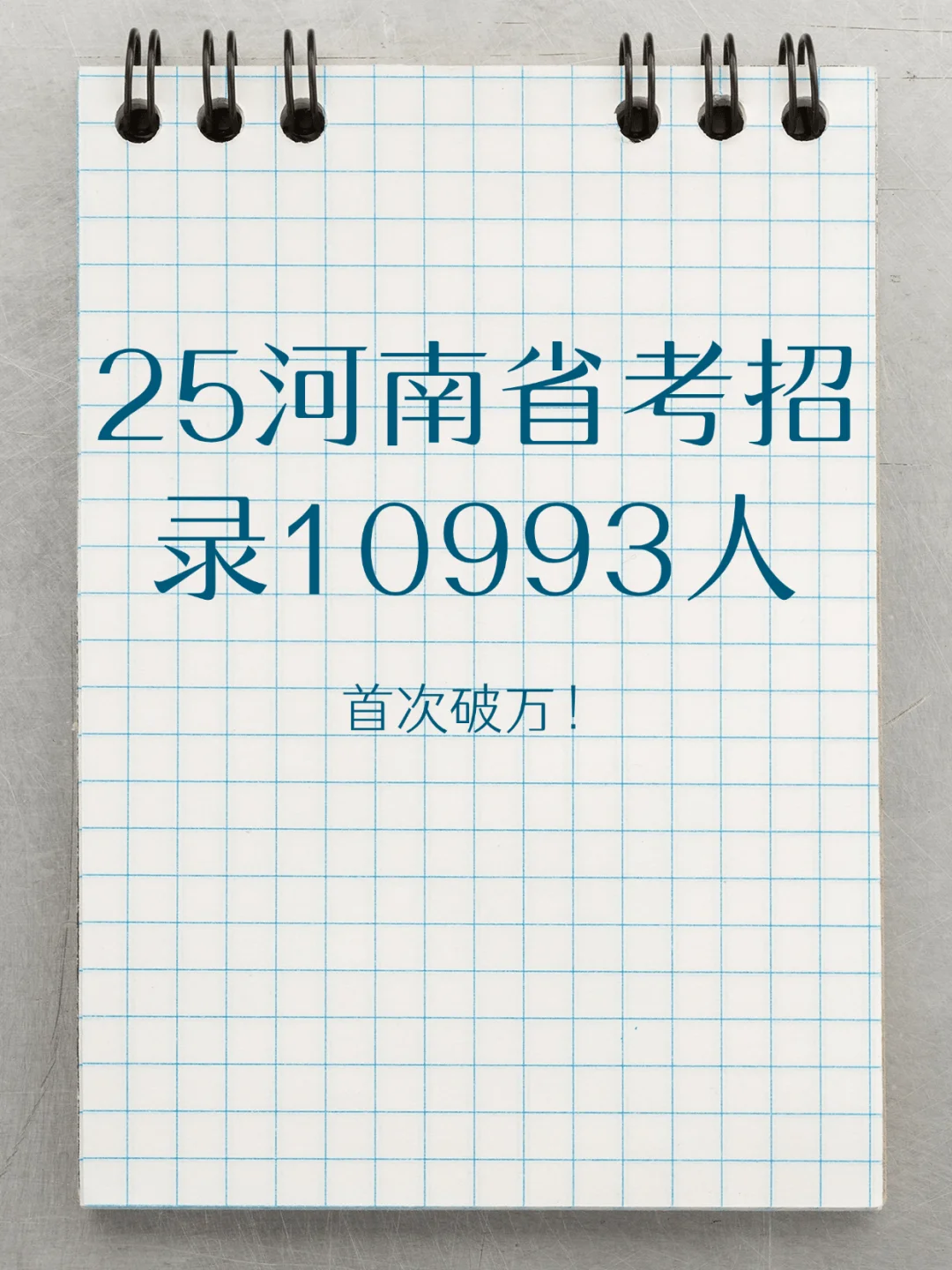 25河南省考招录10993人，首次破万！