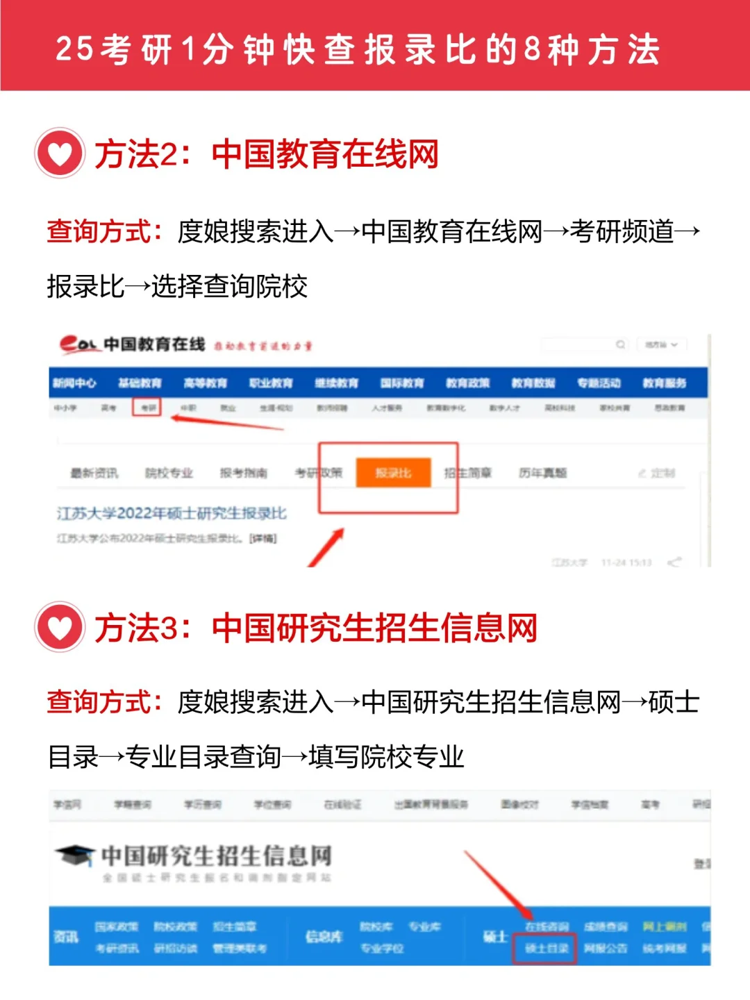 25考研人一分钟查询院校报录比的8种方法‼️