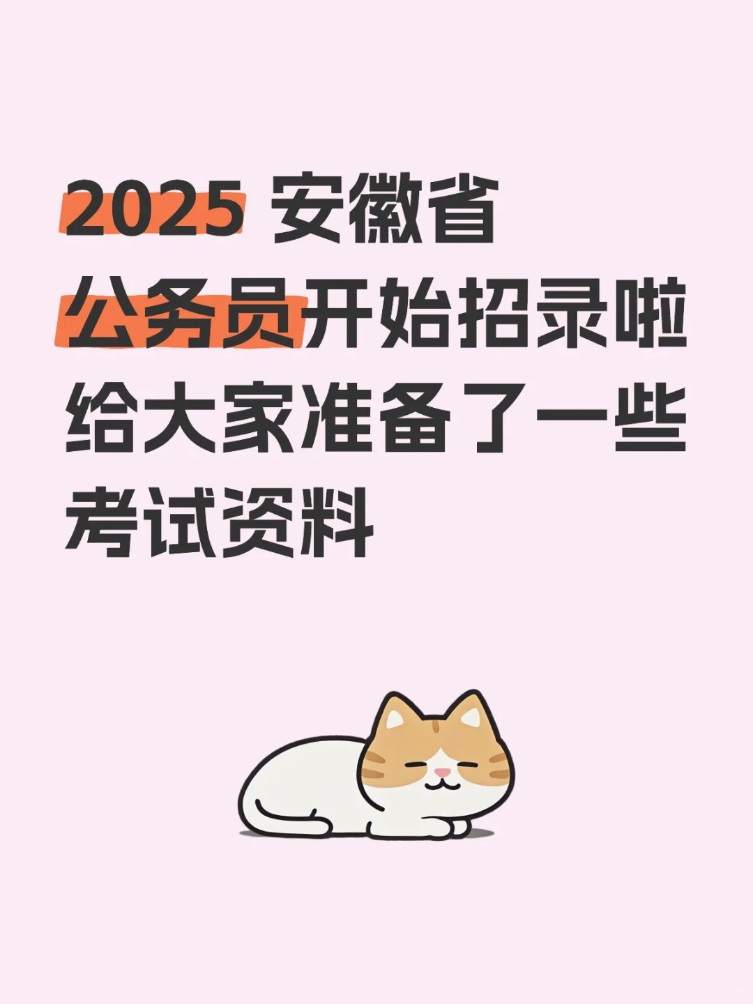 2025安徽省考公务员招录以及备考资料