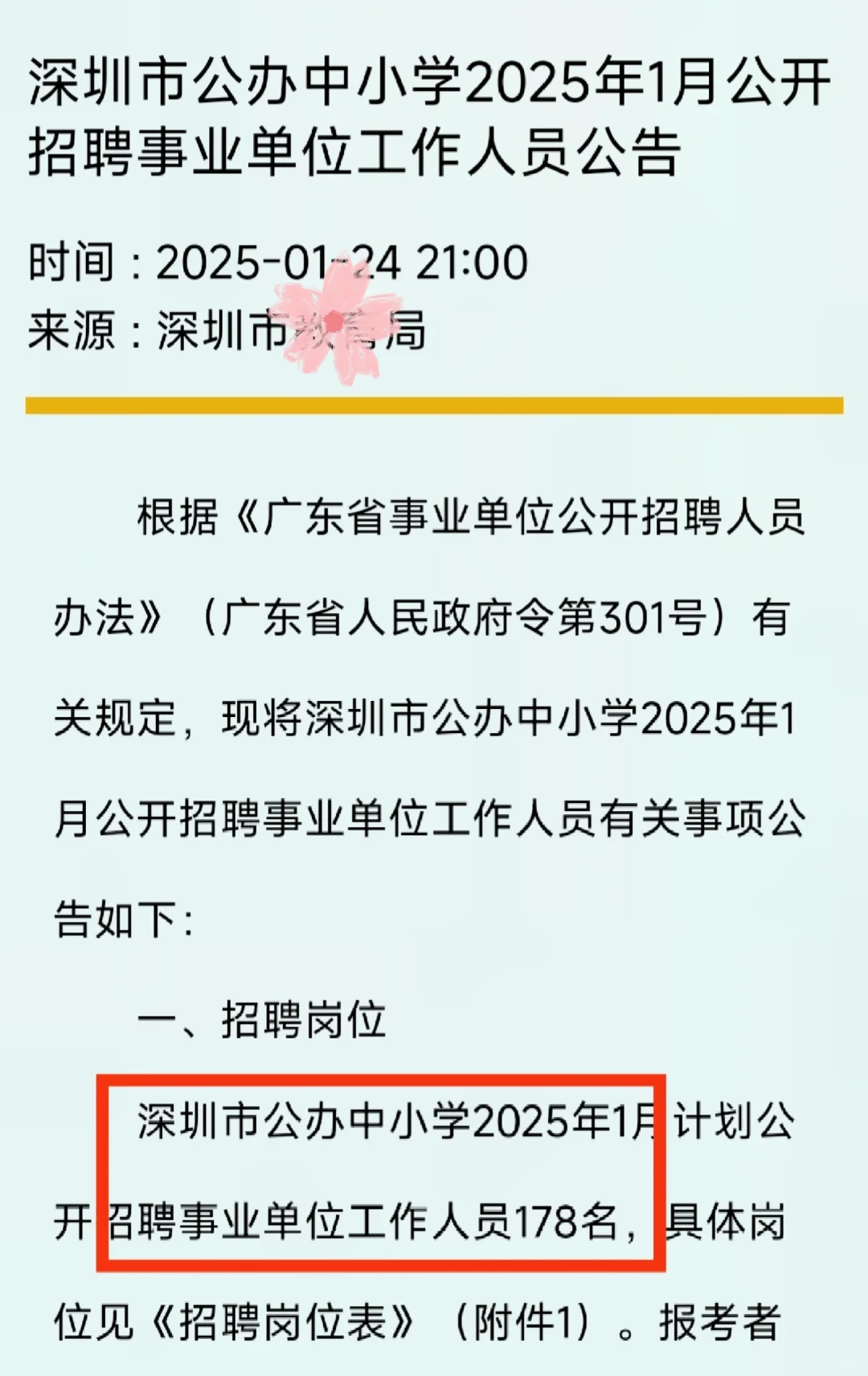 应往届可报！深圳又出编制178人