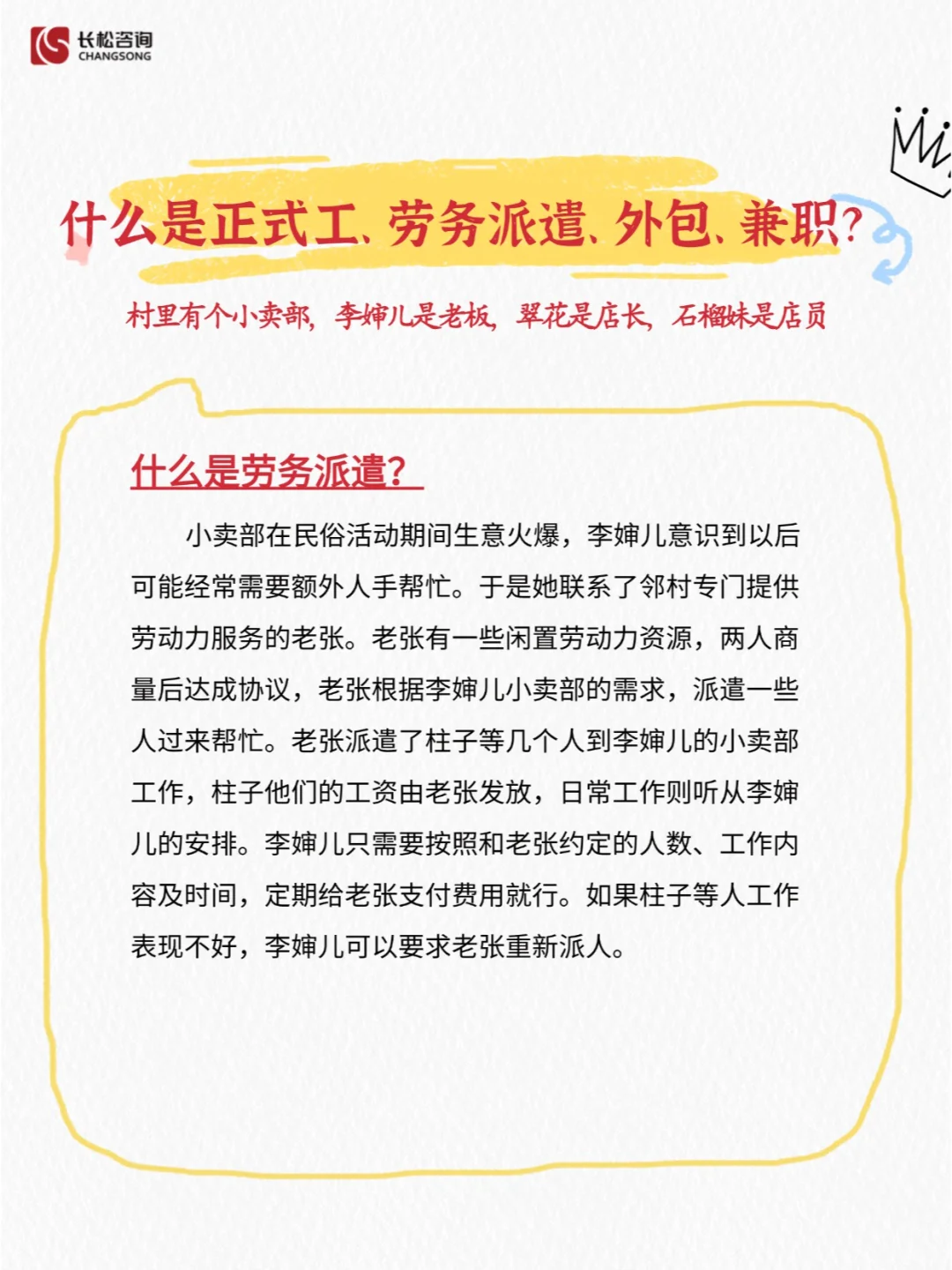 什么是正式员工、劳务派遣、兼职、外包？