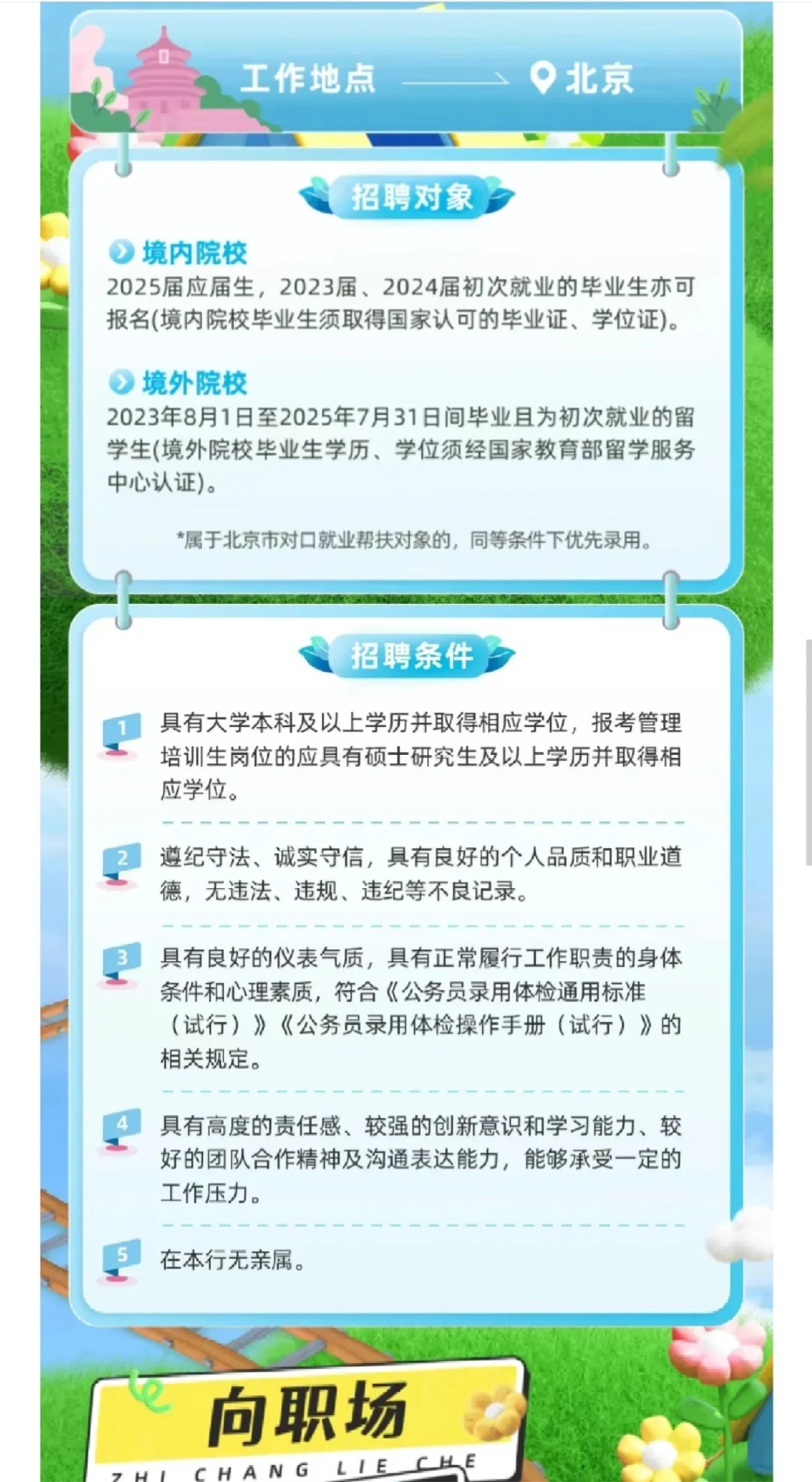 北京农商银行发布春季校园招聘