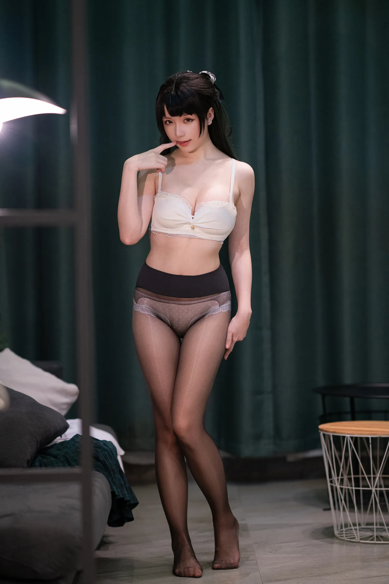 星之迟迟–JK-绿[101P353M]性感美女个人写真摄影艺术照